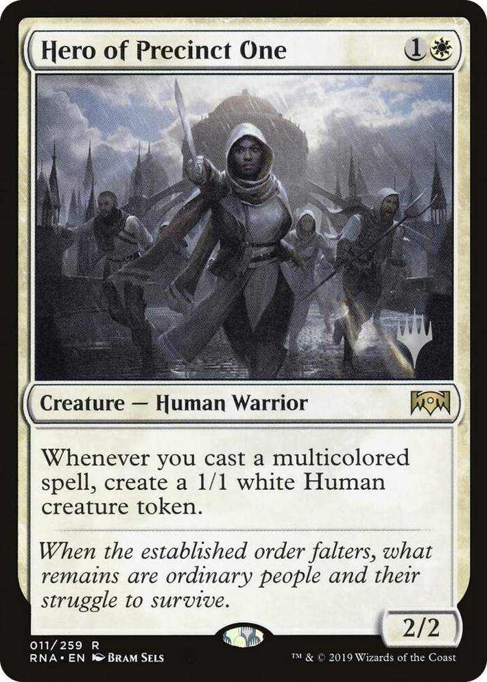 0011 Hero of Precinct One R Promo Pack: Throne of Eldraine