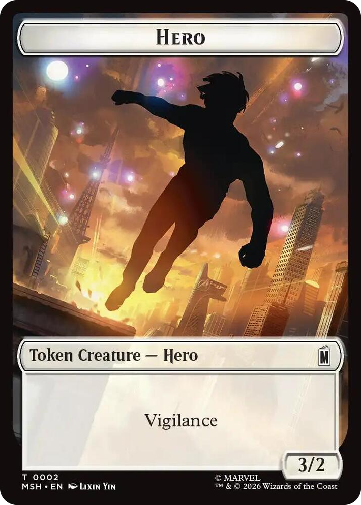 0002 Hero // Robot Villain Double-Sided Token T Marvel Super Heroes