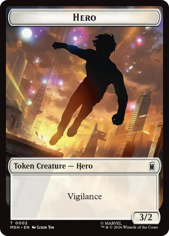 0002 Hero // Robot Villain Double-Sided Token T Marvel Super Heroes