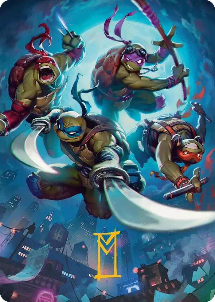 Heroes in a Half Shell Art Card (Gold-Stamped Signature) #41 S - Art Series: Teenage Mutant Ninja Turtles Pokemon card