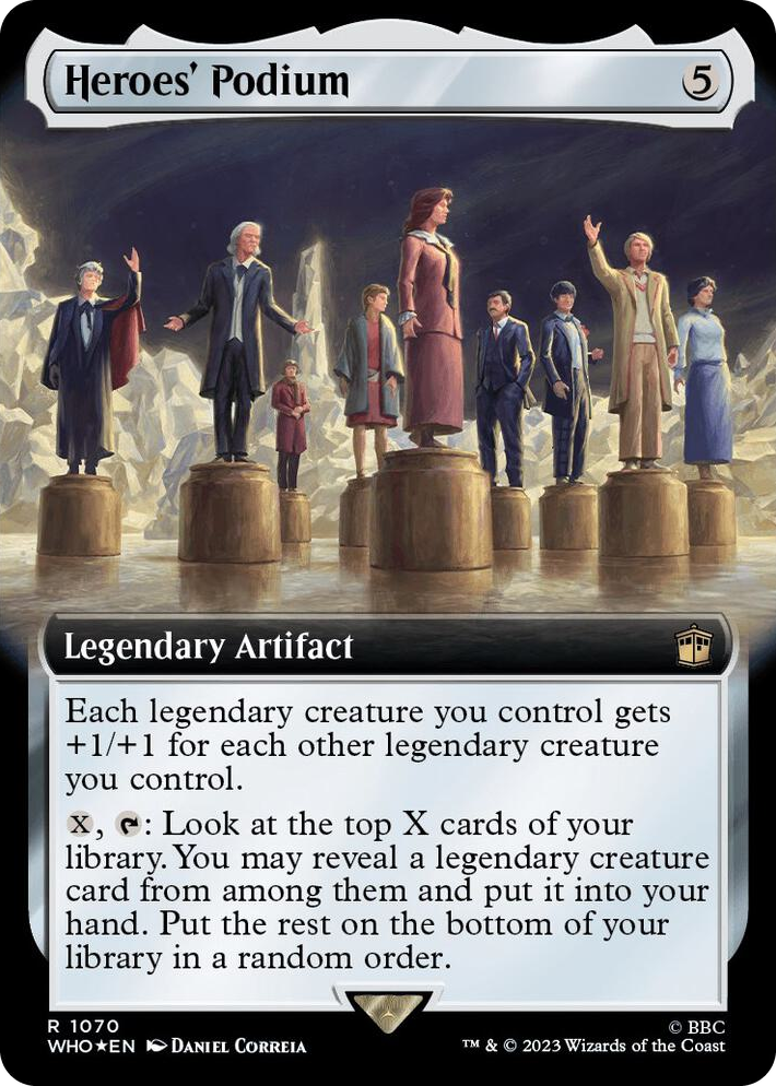 1070 Heroes' Podium (Extended Art) (Surge Foil) R Universes Beyond: Doctor Who