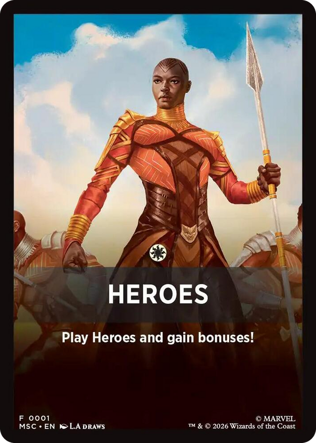 0001 Heroes Theme Card T Commander: Marvel Super Heroes