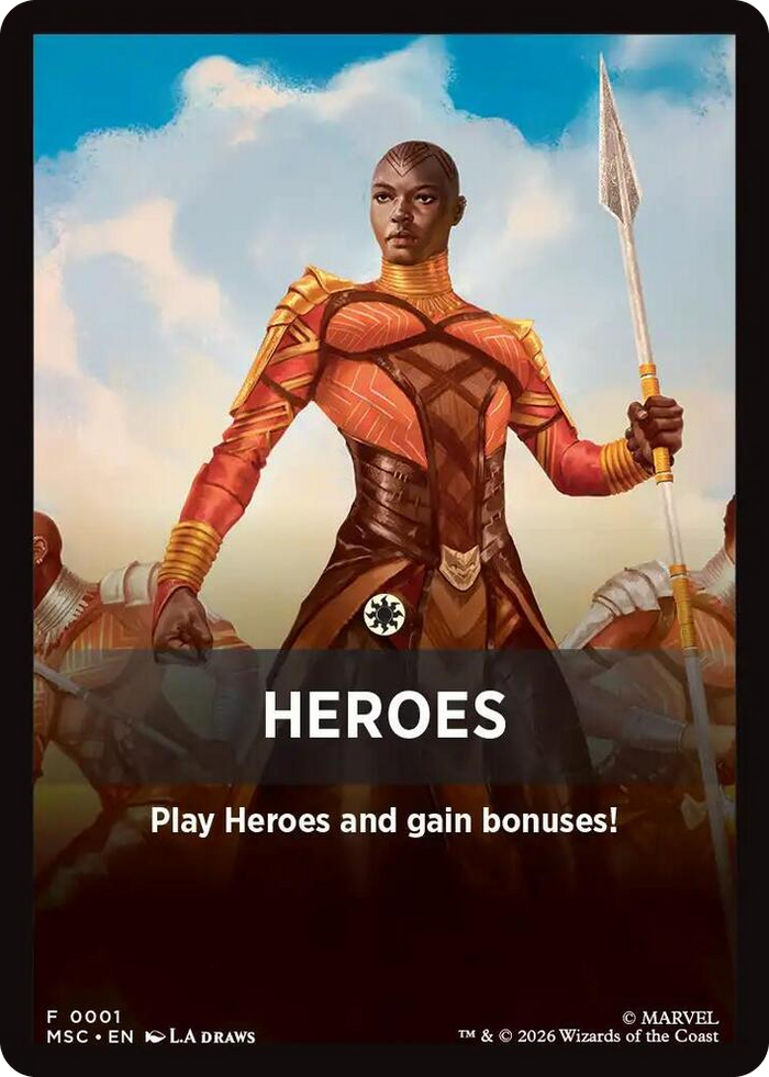 Heroes Theme Card #1 T - Commander: Marvel Super Heroes Pokemon card