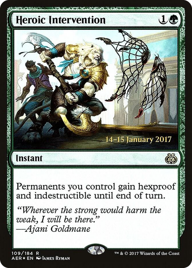 0109 Heroic Intervention (AER) R Prerelease Cards