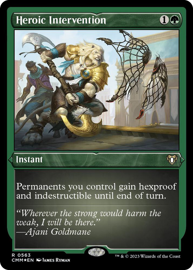 0563 Heroic Intervention (Foil Etched) R Commander Masters