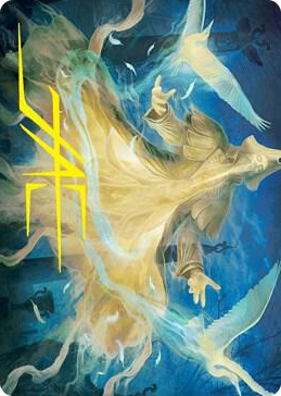 0013 Heron-Blessed Geist Art Card (Gold-Stamped Signature) S Art Series: Innistrad: Crimson Vow