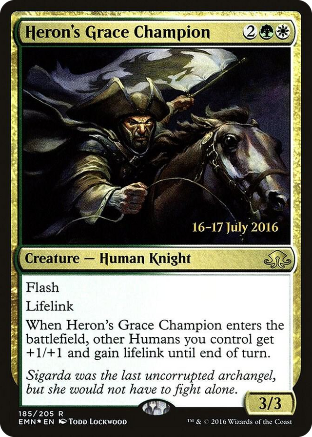 0185 Heron's Grace Champion R Prerelease Cards