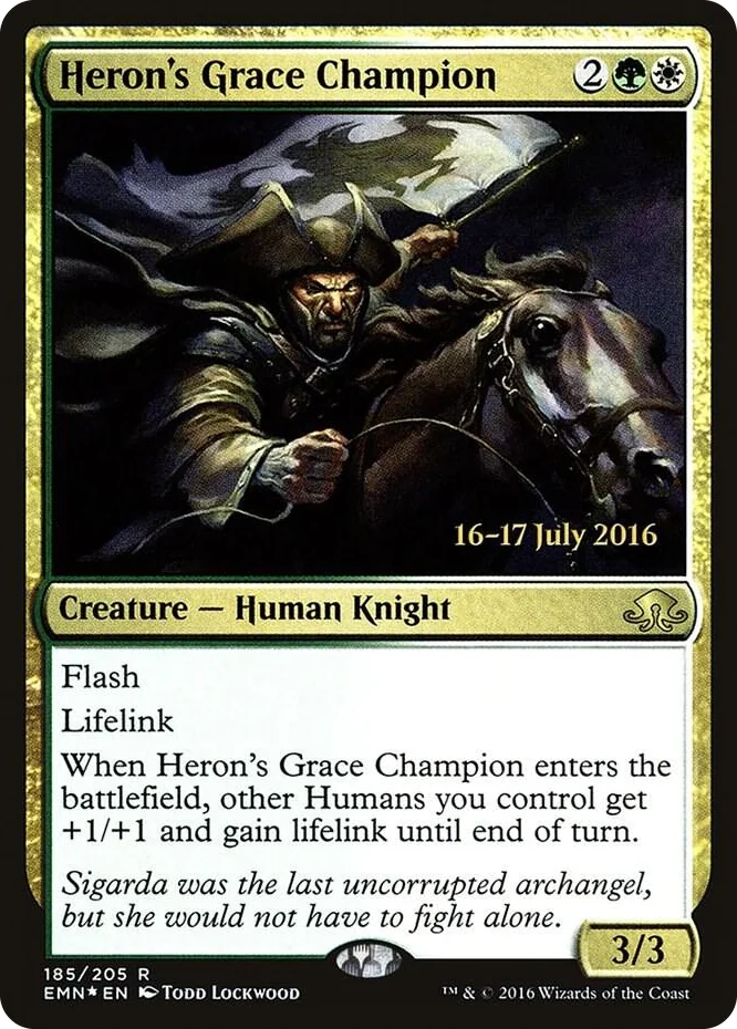 0185 Heron's Grace Champion R Prerelease Cards