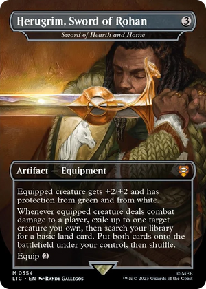 0354 Herugrim, Sword of Rohan - Sword of Hearth and Home (Borderless) M Commander: The Lord of the Rings: Tales of Middle-earth