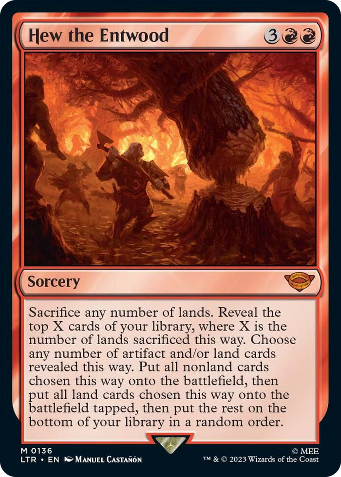 Hew the Entwood #136 M - Universes Beyond: The Lord of the Rings: Tales of Middle-earth Pokemon card