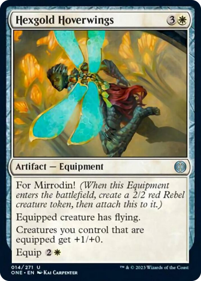 0014 Hexgold Hoverwings U Phyrexia: All Will Be One
