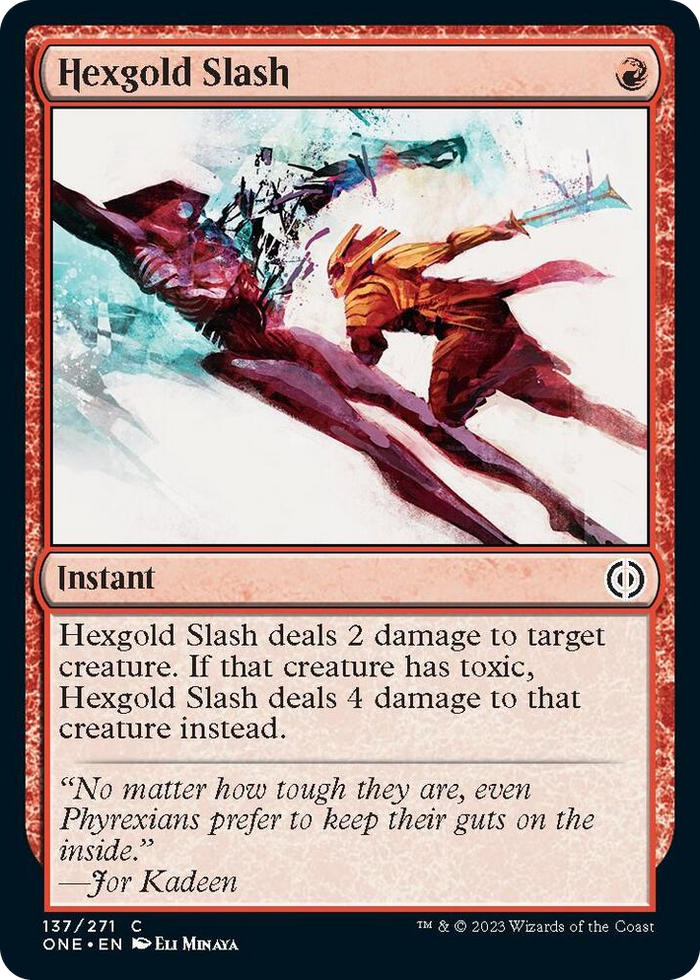 Hexgold Slash #137 C - Phyrexia: All Will Be One Pokemon card