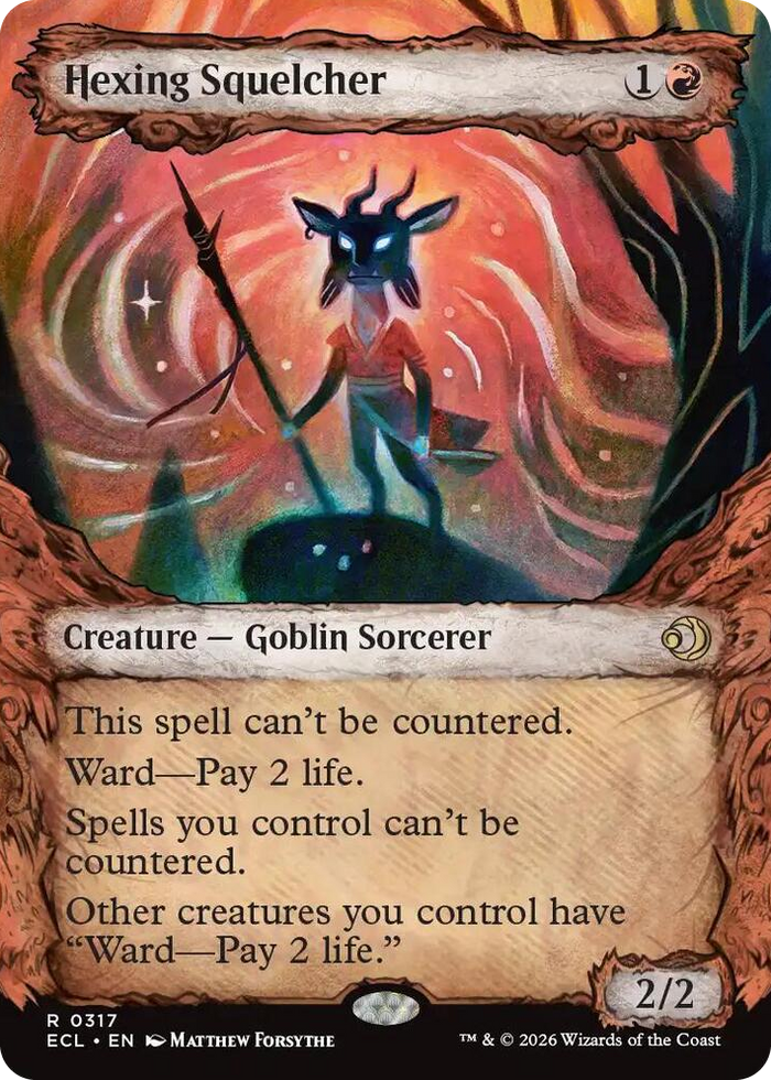 Hexing Squelcher (Showcase) #317 R - Lorwyn Eclipsed Pokemon card