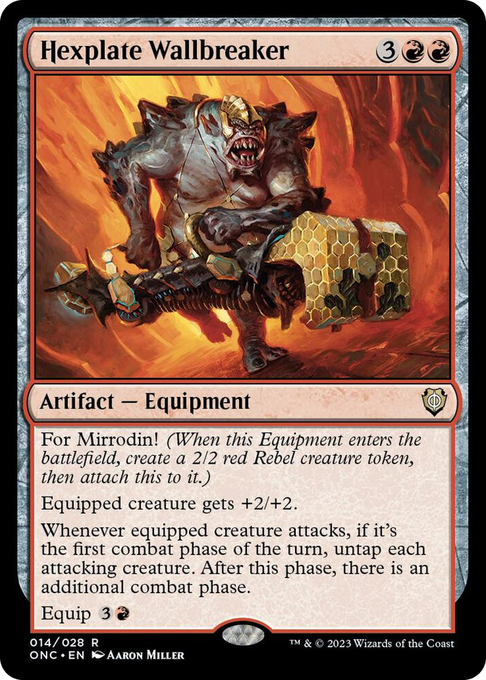 Hexplate Wallbreaker #14 R - Commander: Phyrexia: All Will Be One Pokemon card