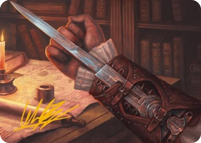 0009 Hidden Blade Art Card (Gold-Stamped Signature) S Art Series: Universes Beyond: Assassin's Creed