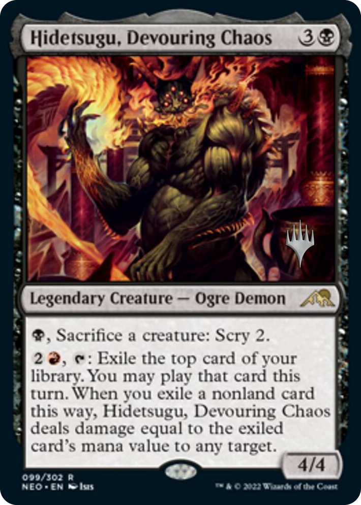 0099 Hidetsugu, Devouring Chaos R Promo Pack: Kamigawa: Neon Dynasty