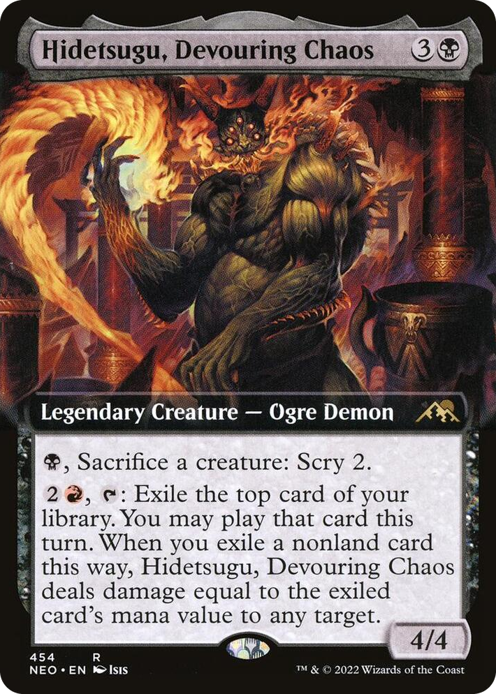 0454 Hidetsugu, Devouring Chaos (Extended Art) R Kamigawa: Neon Dynasty