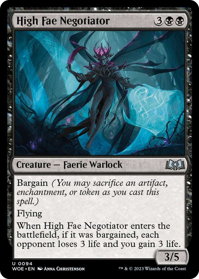 High Fae Negotiator #94 U - Wilds of Eldraine Pokemon card