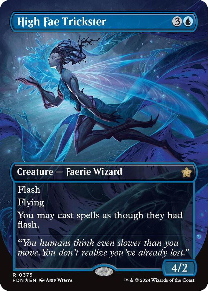 0375 High Fae Trickster (Borderless) (Mana Foil) R Foundations