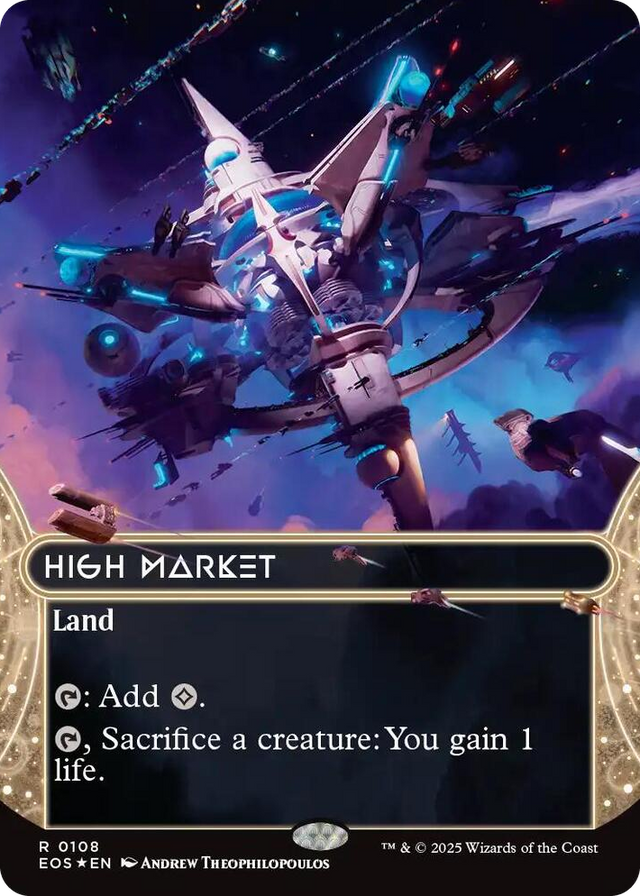 0108 High Market (0108) (Borderless) (Galaxy Foil) R Edge of Eternities: Stellar Sights