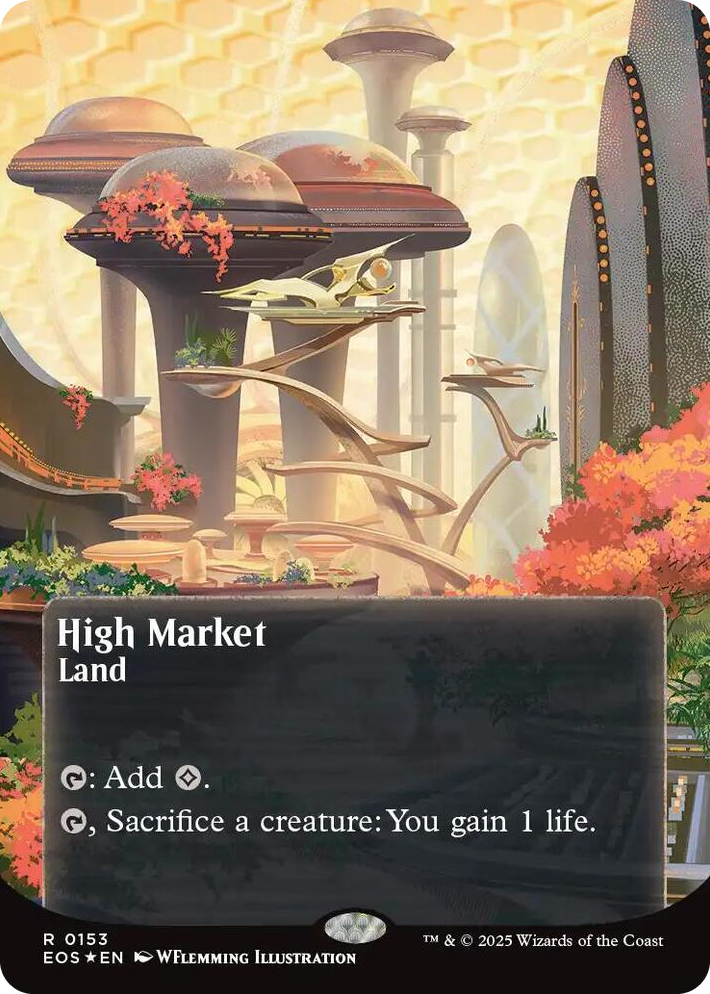 0153 High Market (0153) (Borderless) (Galaxy Foil) R Edge of Eternities: Stellar Sights