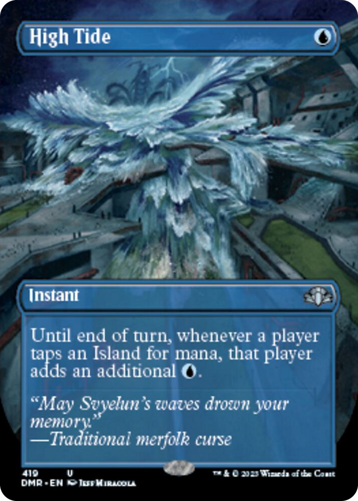 High Tide (Borderless) #419 U - Dominaria Remastered Pokemon card
