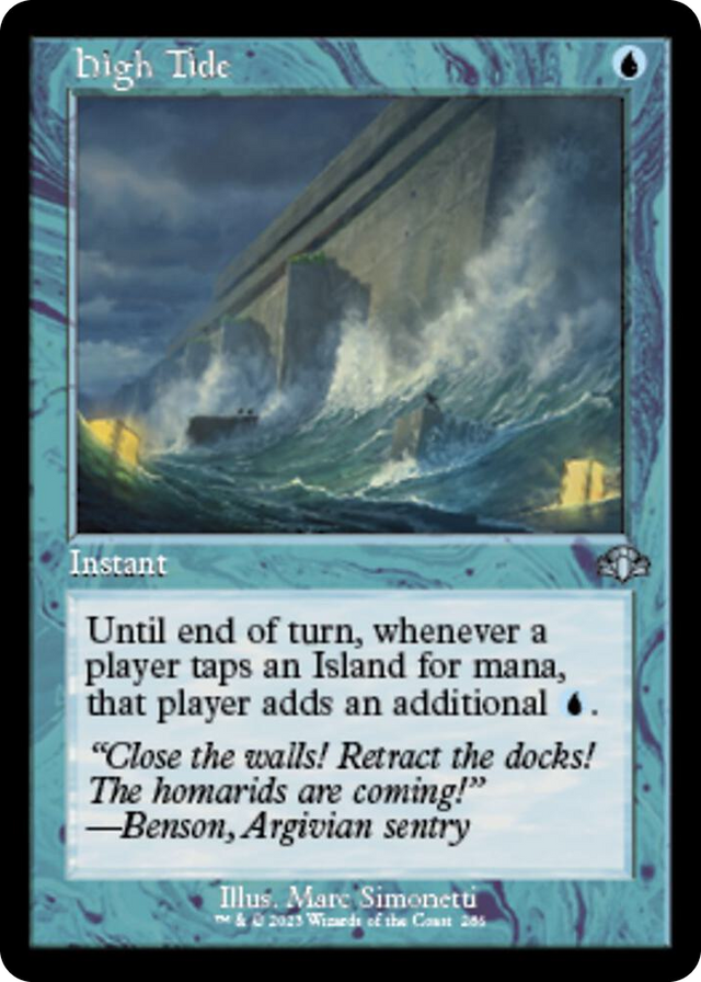 0286 High Tide (Retro Frame) U Dominaria Remastered