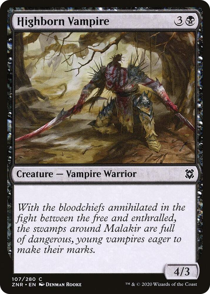 0107 Highborn Vampire C Zendikar Rising