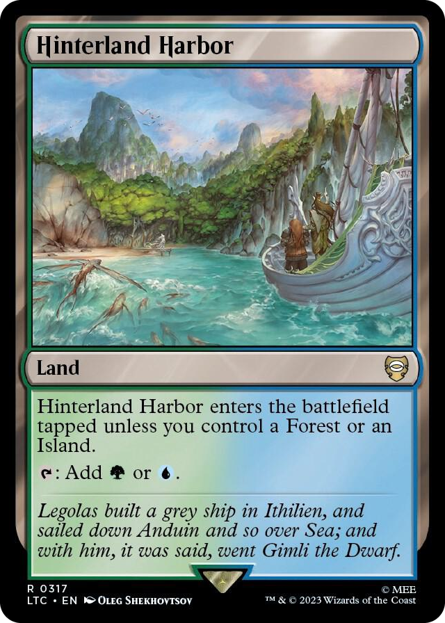Hinterland Harbor #317 R - Commander: The Lord of the Rings: Tales of Middle-earth Pokemon card