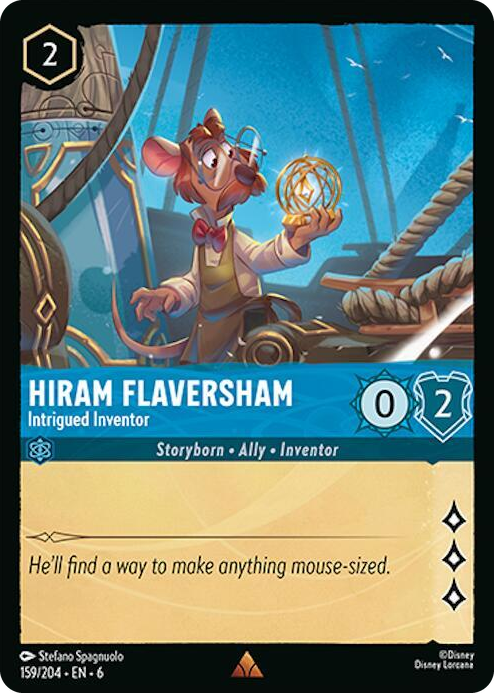 0159 Hiram Flaversham - Intrigued Inventor Rare Azurite Sea