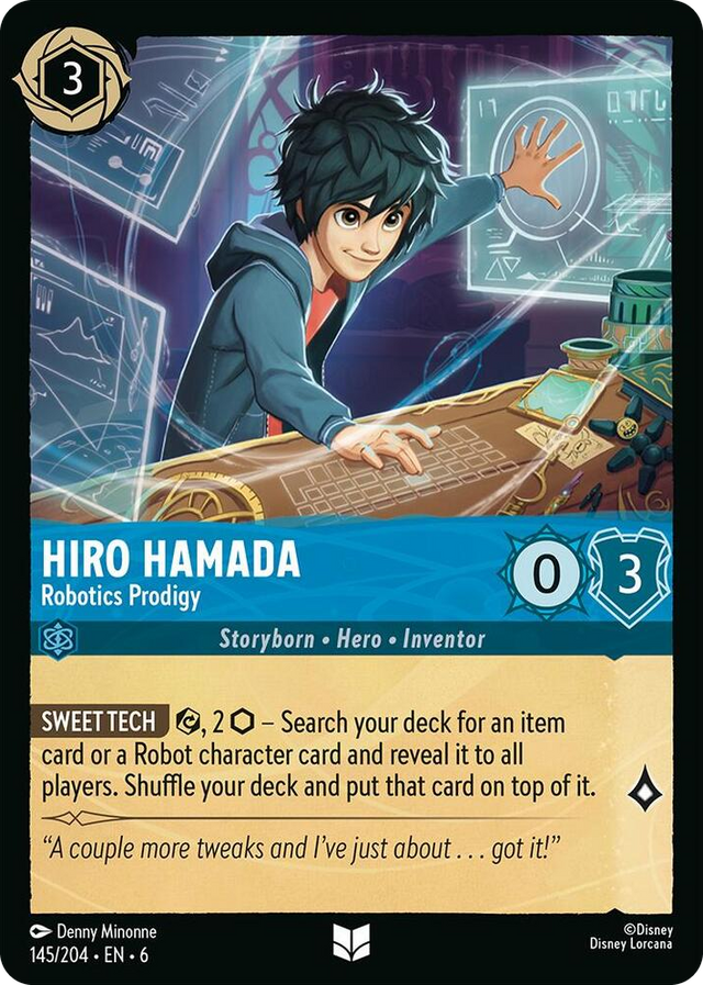 0145 Hiro Hamada - Robotics Prodigy Uncommon Azurite Sea