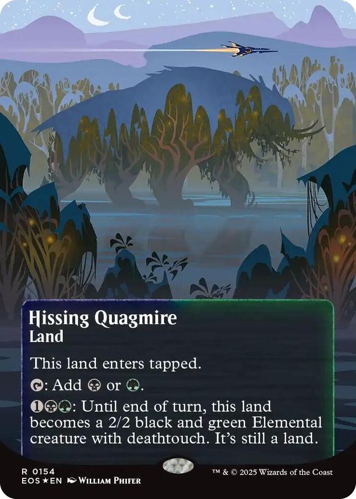 0154 Hissing Quagmire (0154) (Borderless) (Galaxy Foil) R Edge of Eternities: Stellar Sights