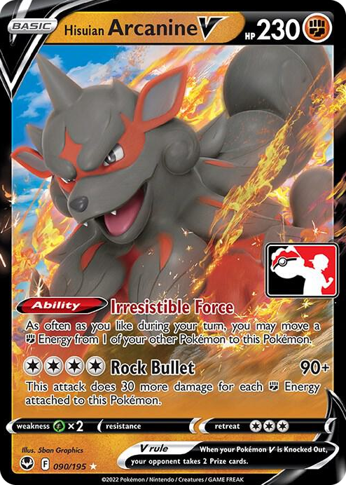 0090 Hisuian Arcanine V Ultra Rare Prize Pack Series Cards