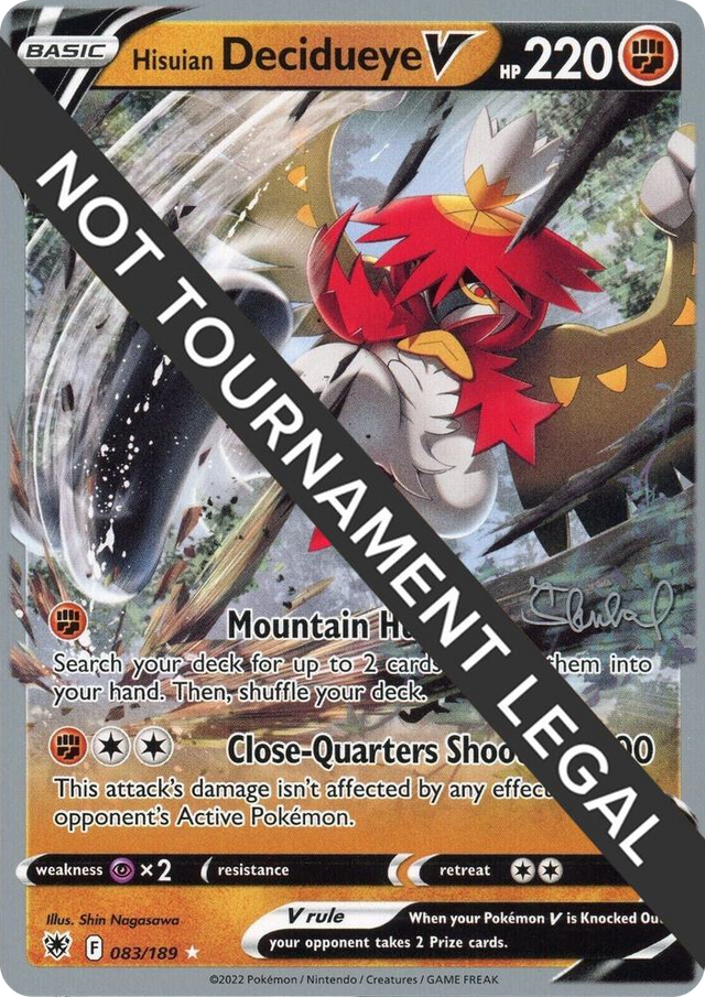 0083 Hisuian Decidueye V - 2022 (Ondrej Skubal) Ultra Rare World Championship Decks