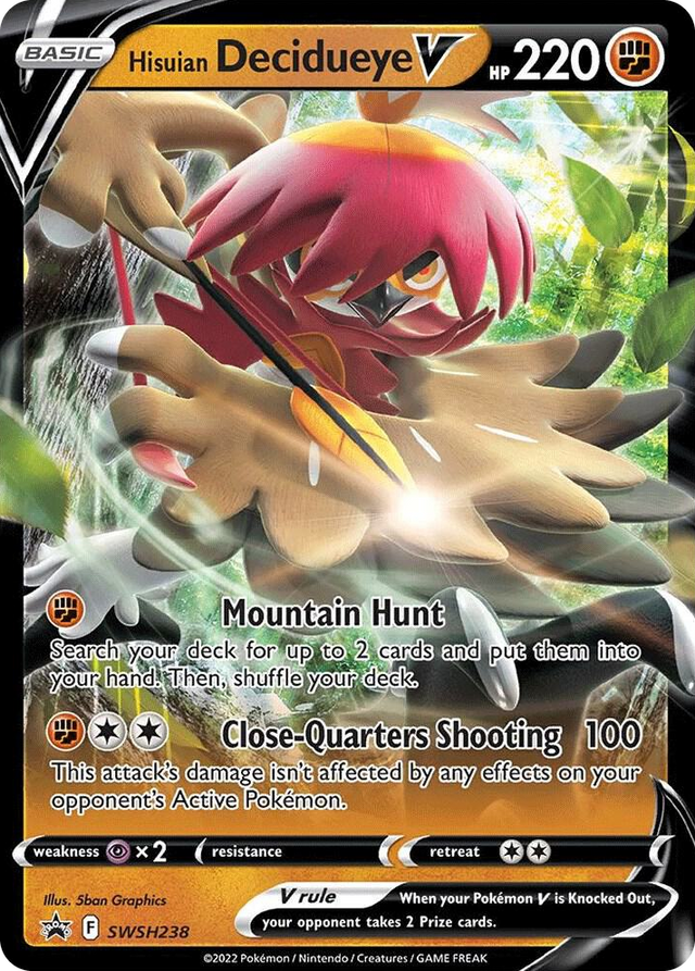0238 Hisuian Decidueye V - SWSH238 Promo Sword & Shield Promo Cards