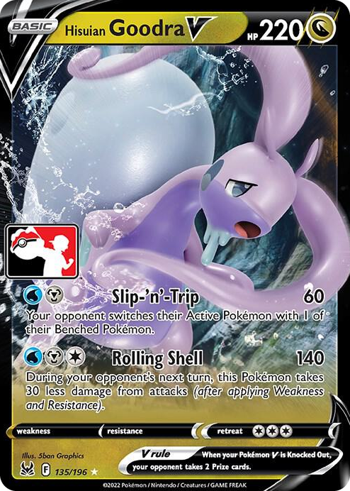 0135 Hisuian Goodra V Ultra Rare Prize Pack Series Cards