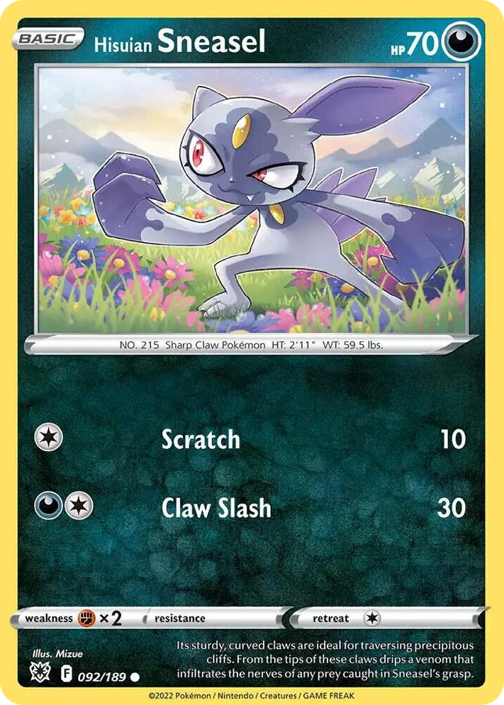 0092 Hisuian Sneasel - 092/189 (Cosmos Holo) Promo Deck Exclusives