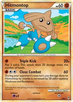 0008 Hitmontop - 8/95 (Non-Holo) Rare Deck Exclusives