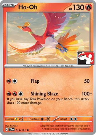 0019 Ho-Oh Uncommon Prize Pack Series Cards