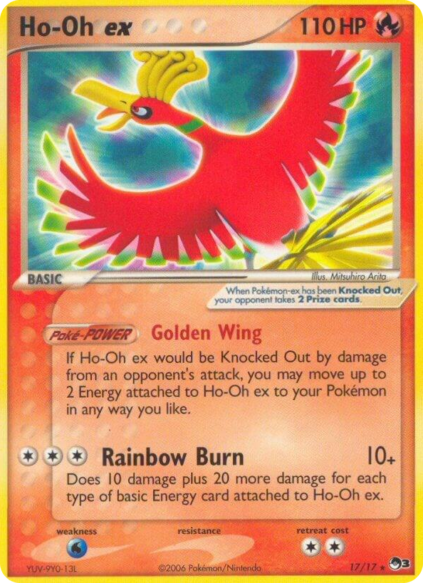 0017 Ho-Oh ex (Non-Holo) Ultra Rare POP Series 3