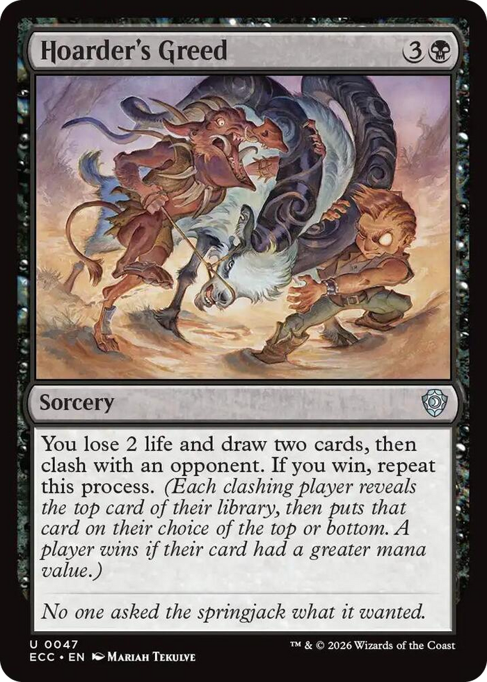 Hoarder's Greed #47 U - Commander: Lorwyn Eclipsed Pokemon card