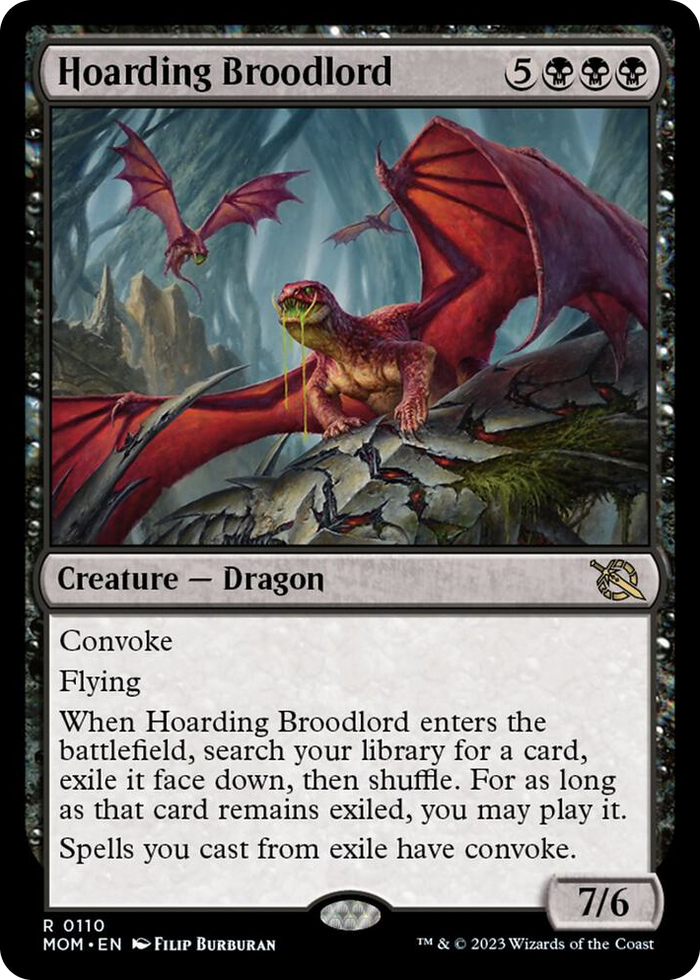 Hoarding Broodlord #110 R - March of the Machine Pokemon card