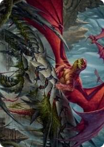 Hoarding Broodlord Art Card #23 S - Art Series: March of the Machine Pokemon card