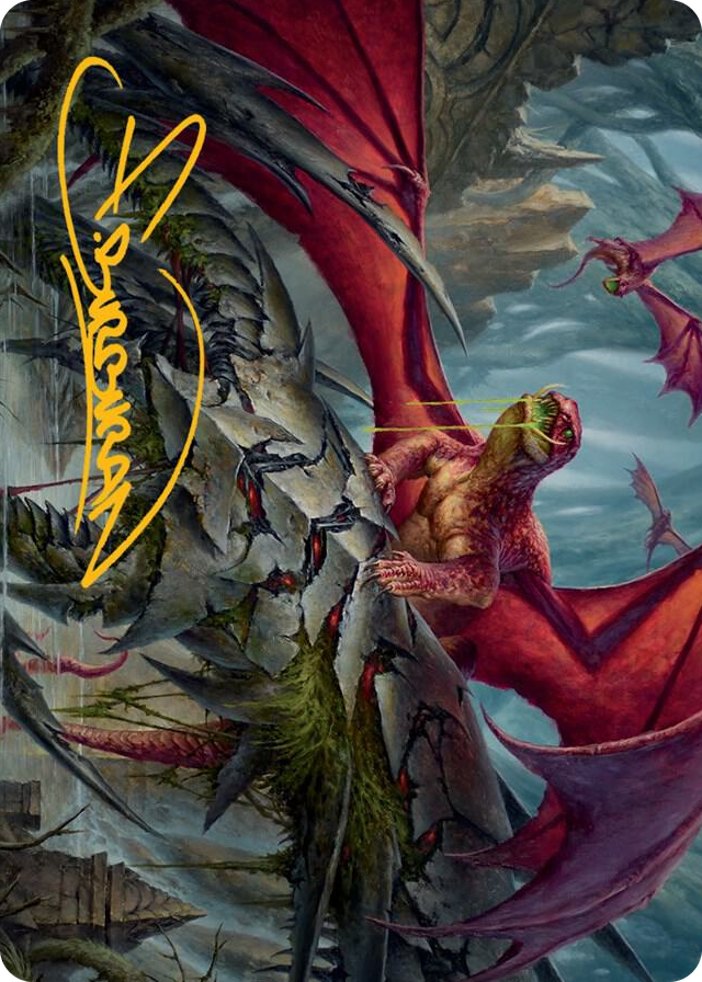 Hoarding Broodlord Art Card (Gold-Stamped Signature) #23 S - Art Series: March of the Machine Pokemon card