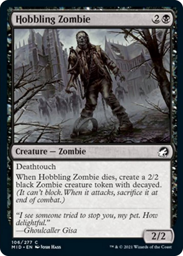 0106 Hobbling Zombie C Innistrad: Midnight Hunt