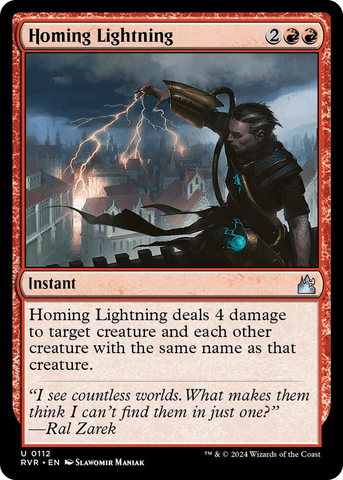 Homing Lightning #112 U - Ravnica Remastered Pokemon card