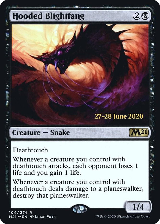 Hooded Blightfang #104 R - Prerelease Cards Pokemon card
