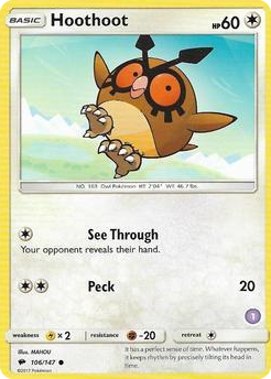 0106 Hoothoot (1) Common SM Trainer Kit: Alolan Sandslash & Alolan Ninetales