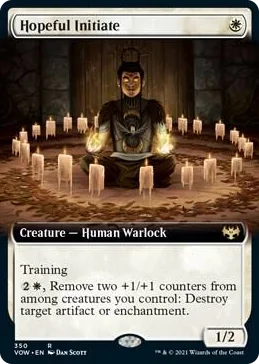 0350 Hopeful Initiate (Extended Art) R Innistrad: Crimson Vow