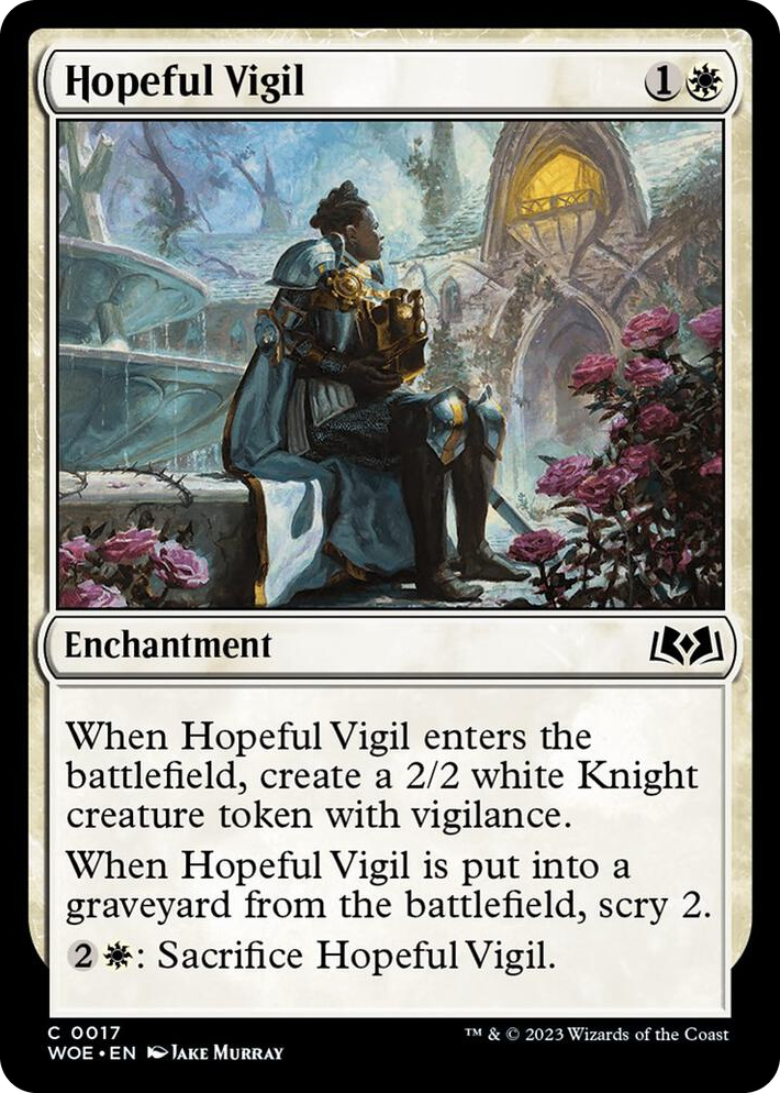 0017 Hopeful Vigil C Wilds of Eldraine